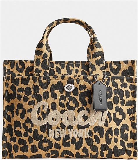 coach varsity leopard tote.